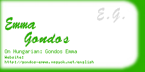 emma gondos business card